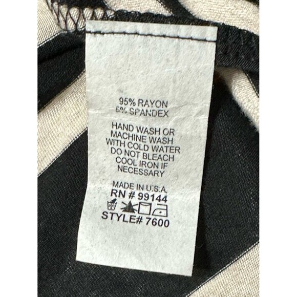 Lapis Black Tan Long Sleeve Striped Draped Front Open Cardigan Hoodie Stretch S - Picture 6 of 6